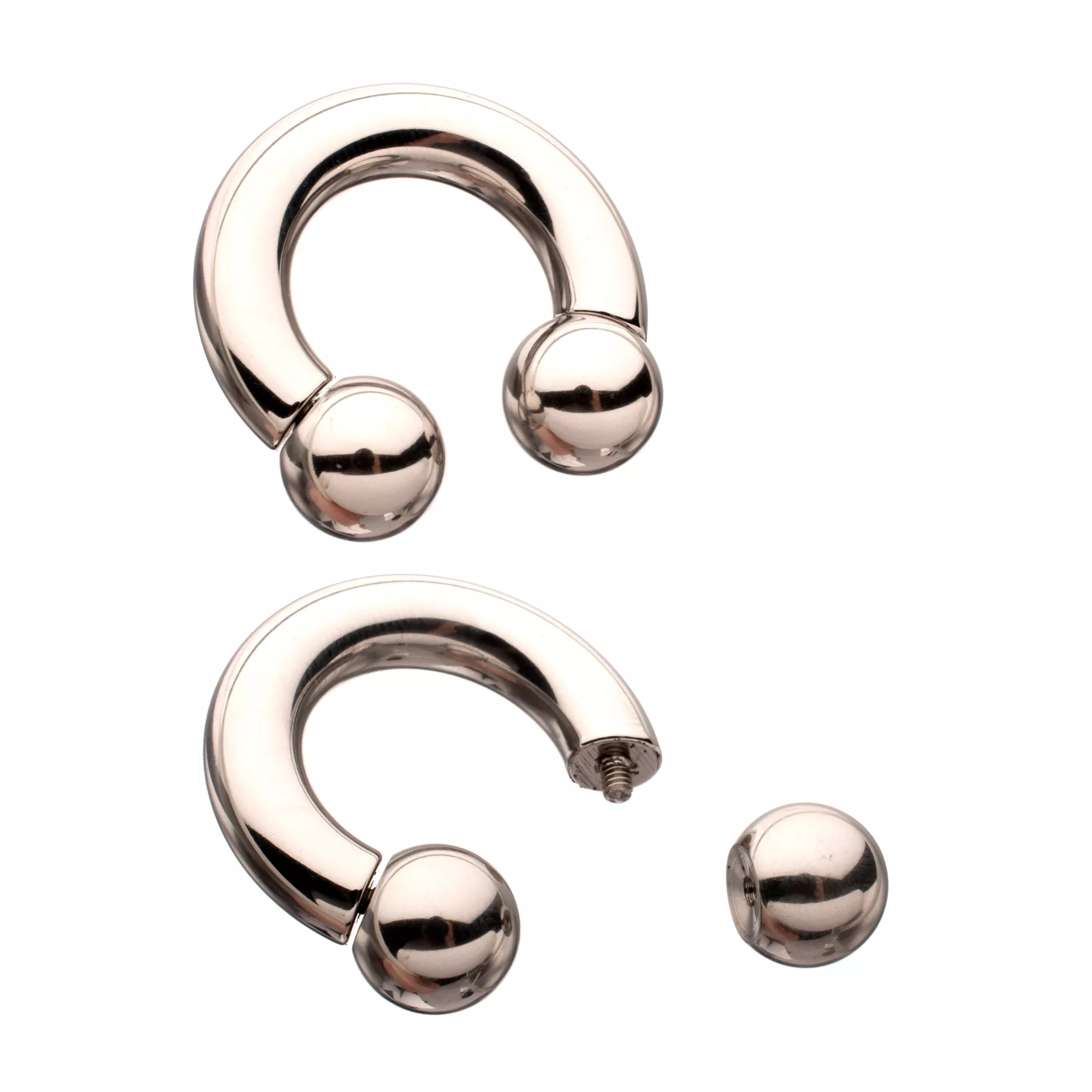 Silver-Plated Horseshoe Rings