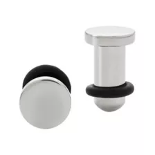 Silver-Plated Titanium Plugs - 4 Gauge at Spencer's