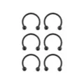 Multi-Pack Black Titanium Horseshoe Rings 6 Pack - 14 Gauge at Spencer's