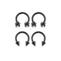 Multi-Pack Spiked Spider Horseshoe Rings 2 Pair - 14 Gauge at Spencer's