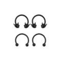 Multi-Pack Black Devil Heart and Basic Horseshoe Rings 2 Pair - 16 Gauge at Spencer's
