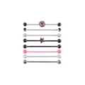 Multi-Pack Multi-Color CZ Star Industrial Barbells 8 Pack - 14 Gauge at Spencer's