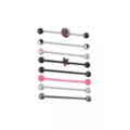 Multi-Pack Multi-Color CZ Star Industrial Barbells 8 Pack - 14 Gauge at Spencer's
