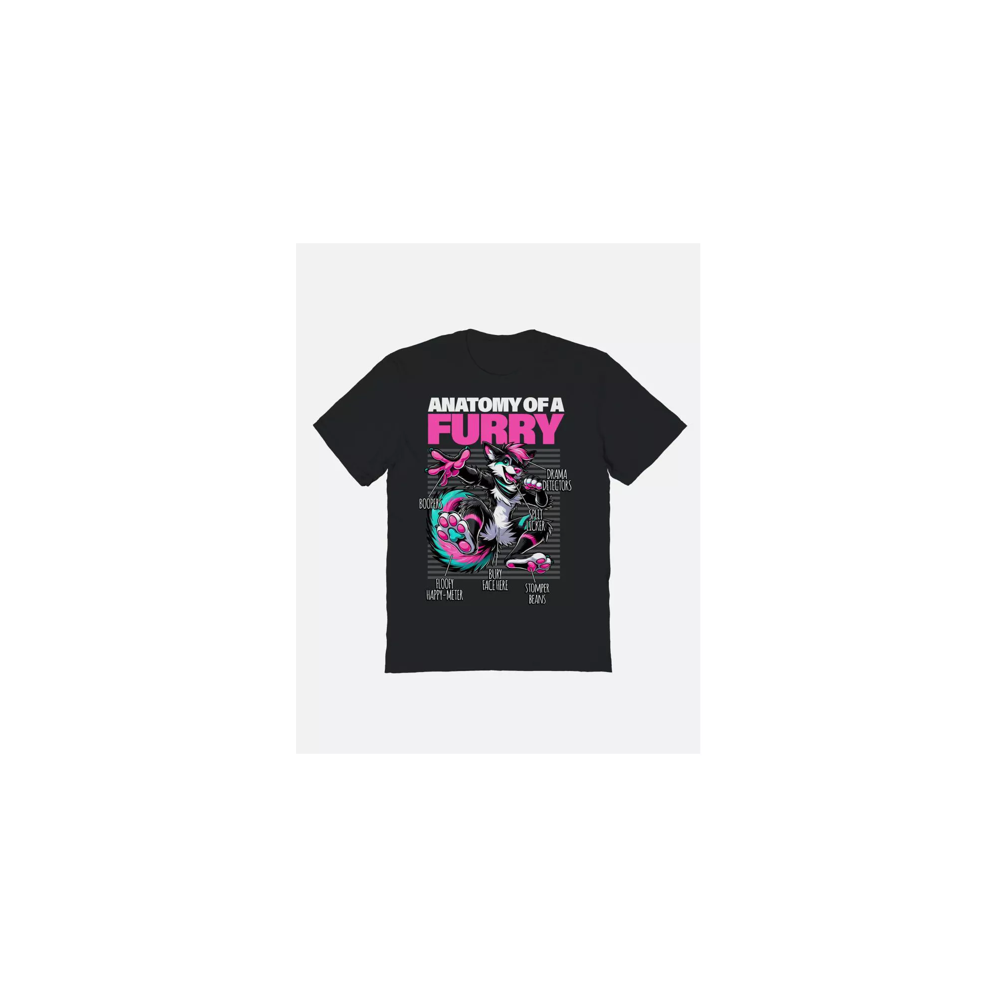 Anatomy of a Furry T Shirt at Spencer's