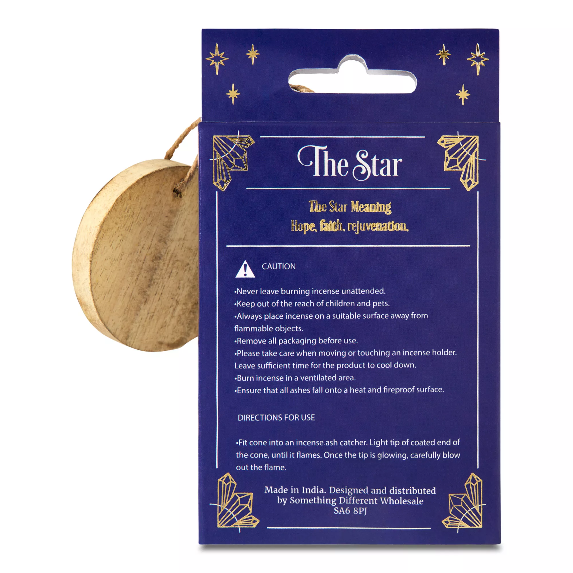 The Star Tarot Incense Cones with Burner - 15 Pack