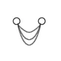 Black Chained Industrial Hoops - 14 Gauge at Spencer's