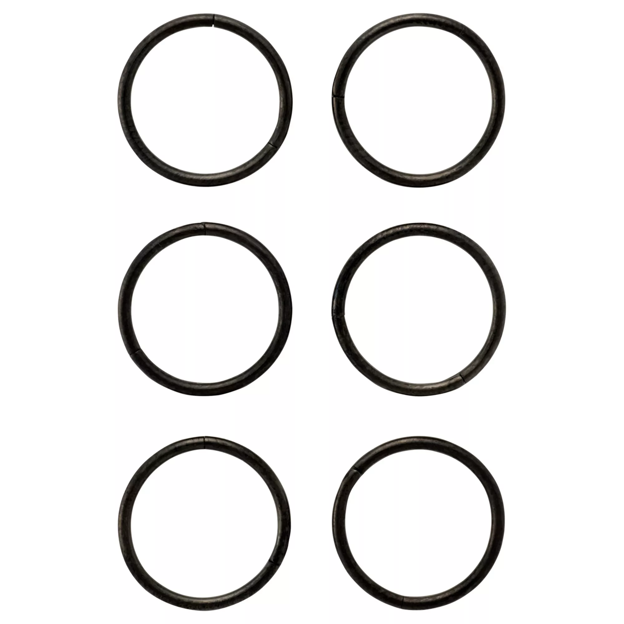 Multi-Pack Black Hinged Hoop Rings 6 Pack - 20 Gauge