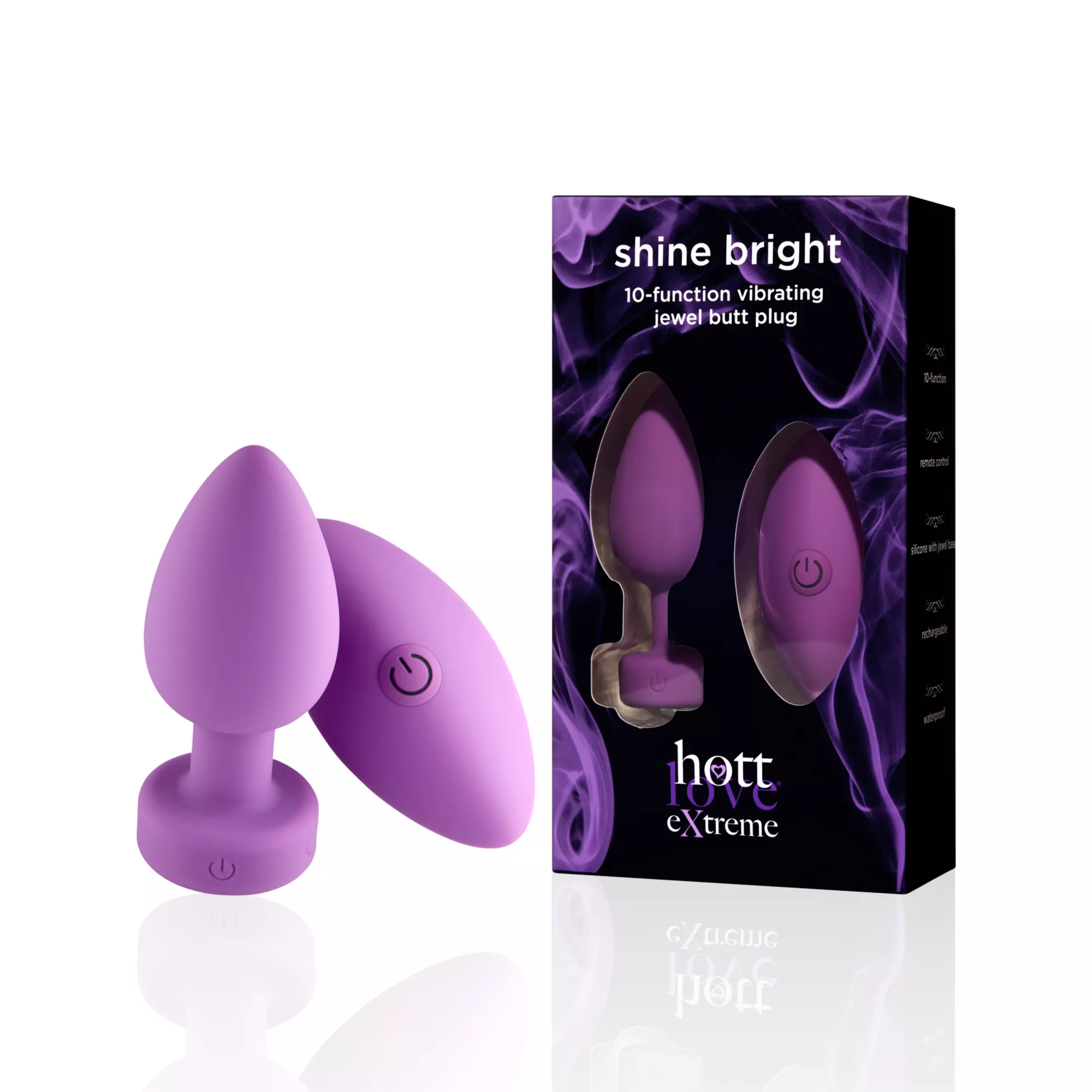Hott Love Extreme Shine Bright Remote Control Vibrating Butt Plug