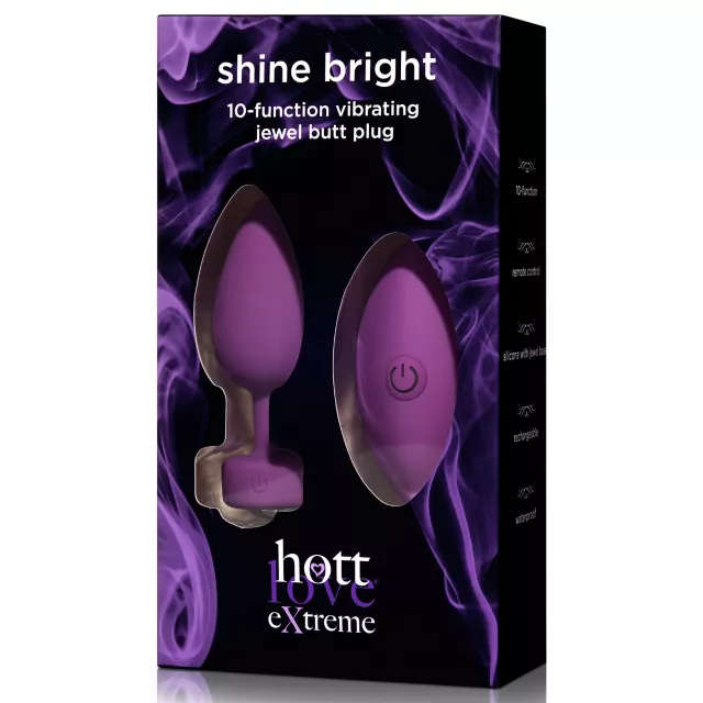 Hott Love Extreme Shine Bright Remote Control Vibrating Butt Plug at Spencer's