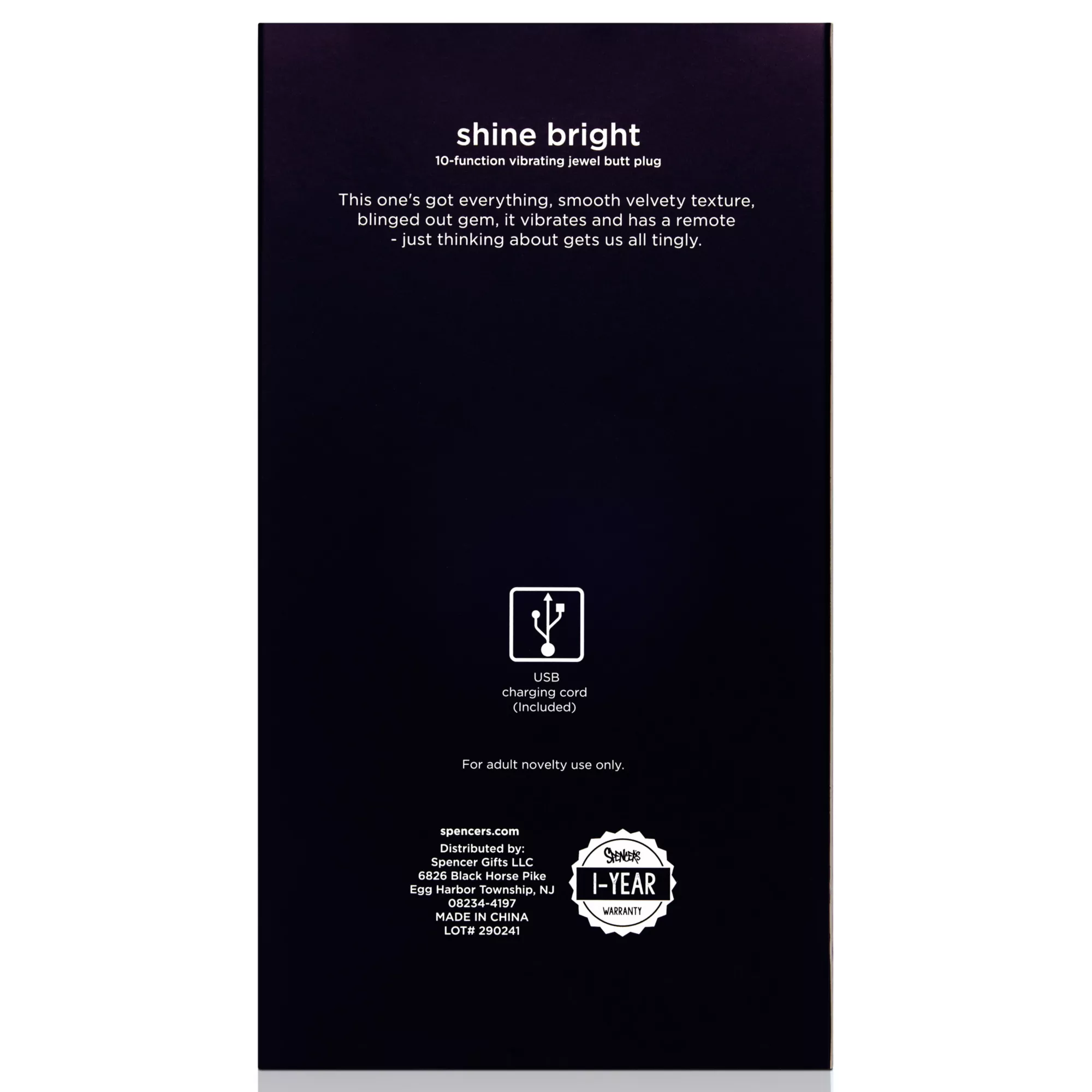 Hott Love Extreme Shine Bright Remote Control Vibrating Butt Plug at Spencer's