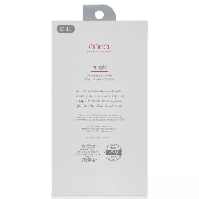 Oona Mingle Two Sleeve Bullet Vibrator at Spencer's