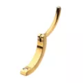 ASTM F-136 Titanium CZ Gold-Plated Bar Belly Ring - 14 Gauge at Spencer's