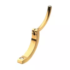 ASTM F-136 Titanium CZ Gold-Plated Bar Belly Ring - 14 Gauge at Spencer's