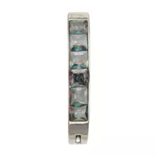 ASTM F-136 Titanium Vitrail CZ Hinged Belly Ring - 14 Gauge at Spencer's
