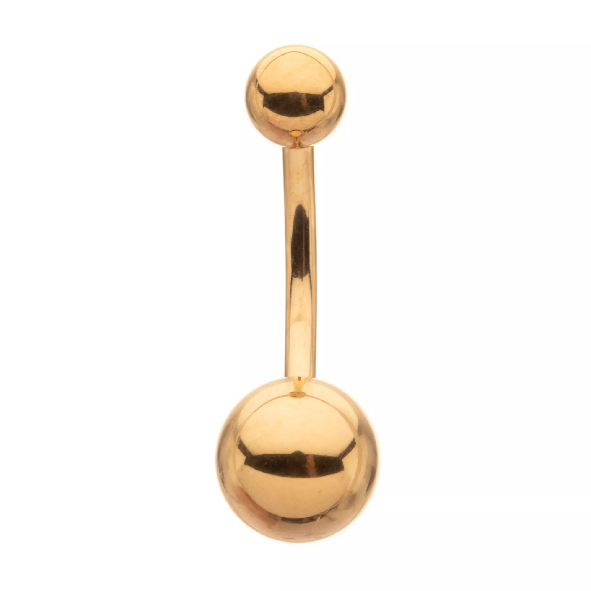 ASTM F-136 Titanium Goldtone Basic Belly Ring - 14 Gauge at Spencer's