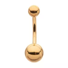 Gold Titanium Basic Belly Ring - 14 Gauge at Spencer's