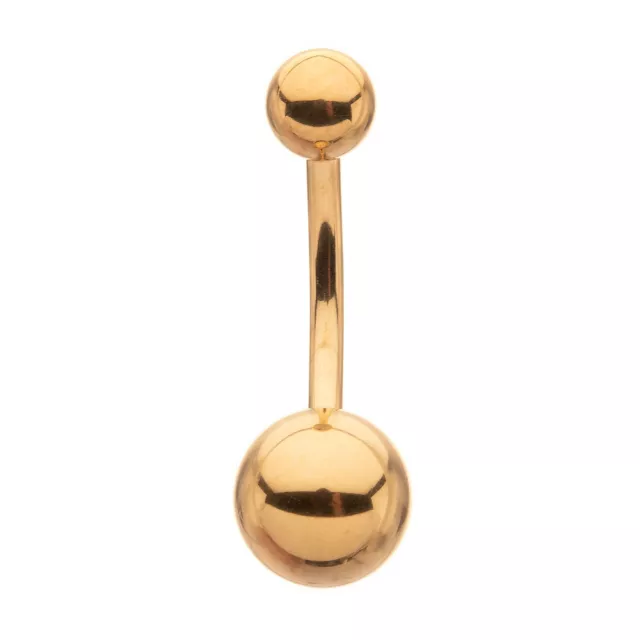 Gold Titanium Basic Belly Ring - 14 Gauge at Spencer's