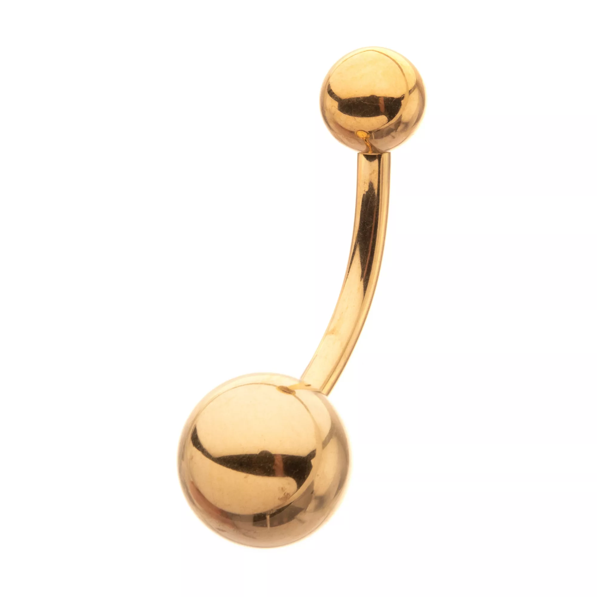 ASTM F-136 Titanium Goldtone Basic Belly Ring - 14 Gauge at Spencer's
