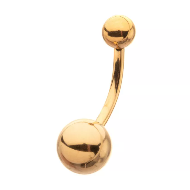 Gold Titanium Basic Belly Ring - 14 Gauge at Spencer's