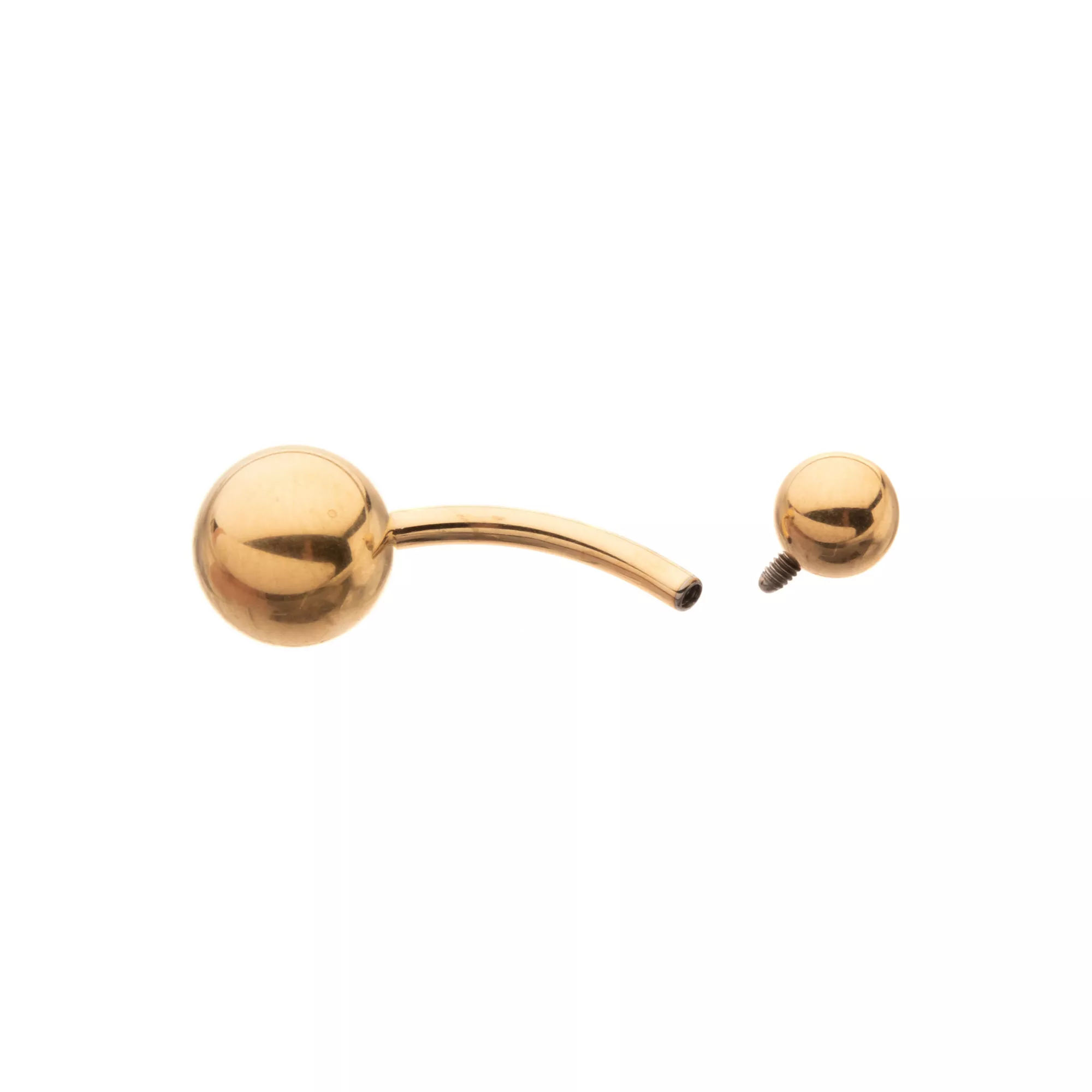 ASTM F-136 Titanium Goldtone Basic Belly Ring - 14 Gauge at Spencer's