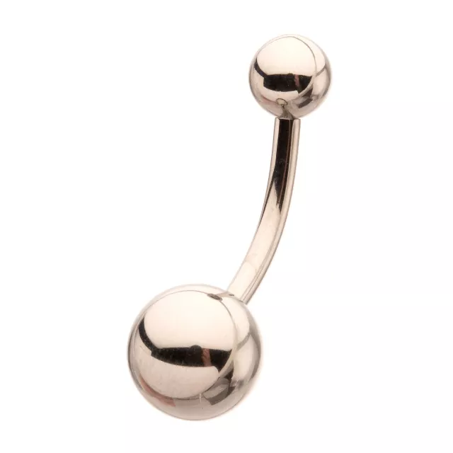 Silver Titanium Basic Belly Ring - 14 Gauge at Spencer's