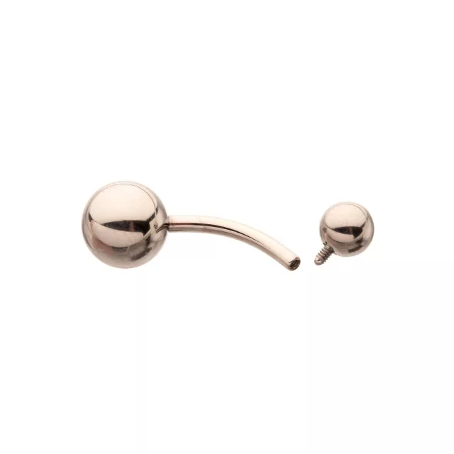 Silver Titanium Basic Belly Ring - 14 Gauge at Spencer's