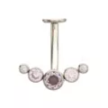 ASTM F-136 Titanium Round CZ Flat Belly Ring - 14 Gauge at Spencer's
