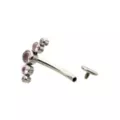 ASTM F-136 Titanium Round CZ Flat Belly Ring - 14 Gauge at Spencer's