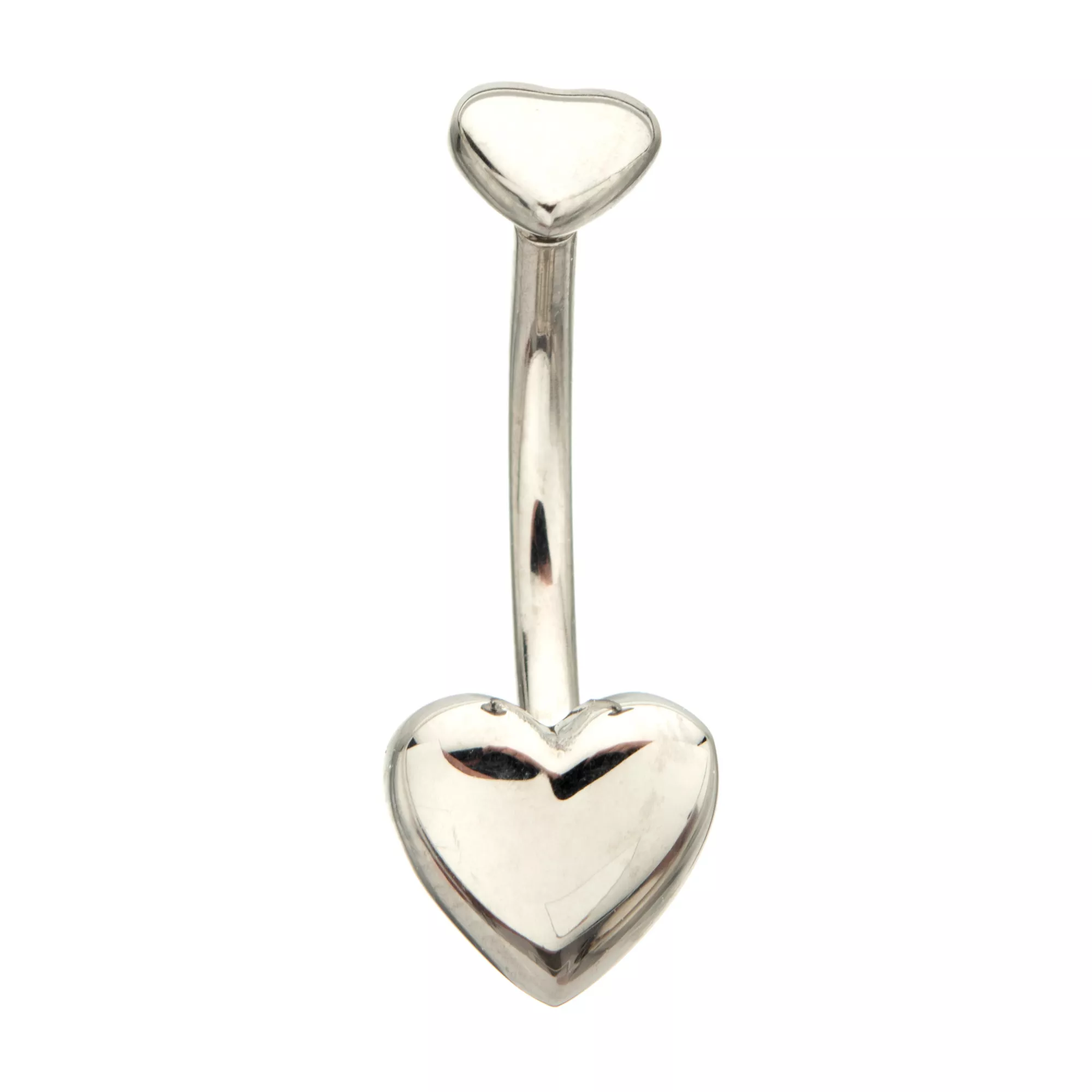 ASTM F-136 Titanium Basic Heart Belly Ring - 14 Gauge at Spencer's