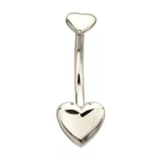 ASTM F-136 Titanium Basic Heart Belly Ring - 14 Gauge at Spencer's