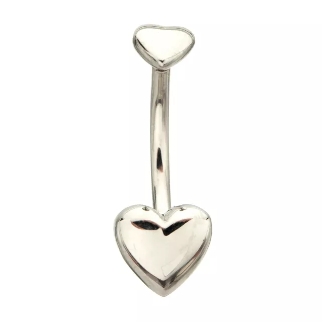 ASTM F-136 Titanium Basic Heart Belly Ring - 14 Gauge at Spencer's