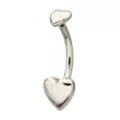 ASTM F-136 Titanium Basic Heart Belly Ring - 14 Gauge at Spencer's