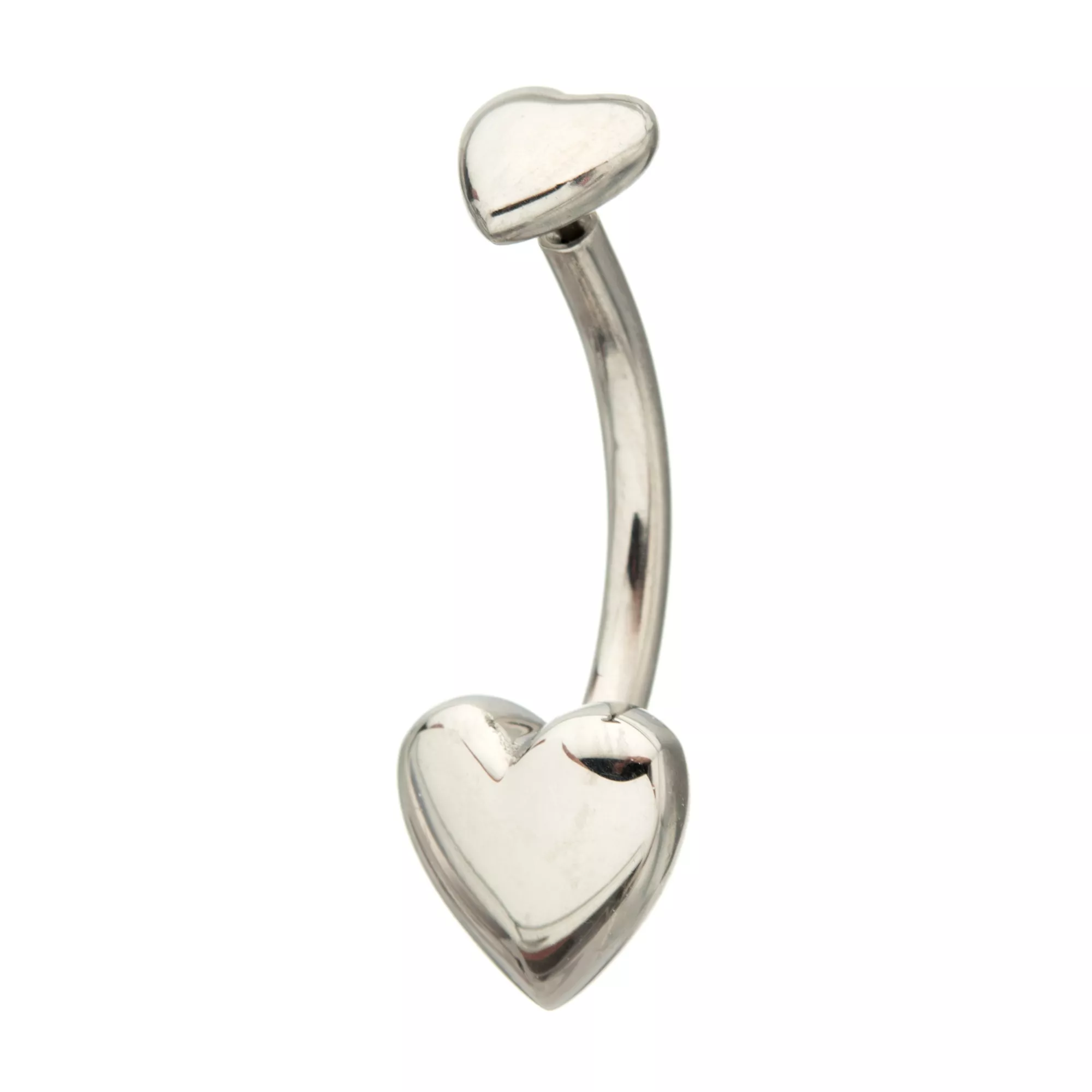 ASTM F-136 Titanium Basic Heart Belly Ring - 14 Gauge at Spencer's