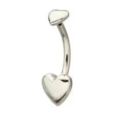 ASTM F-136 Titanium Basic Heart Belly Ring - 14 Gauge at Spencer's