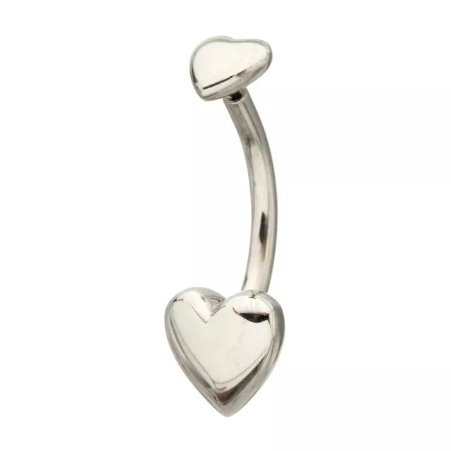 ASTM F-136 Titanium Basic Heart Belly Ring - 14 Gauge at Spencer's