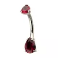 ASTM F-136 Titanium Red CZ Belly Ring - 14 Gauge at Spencer's