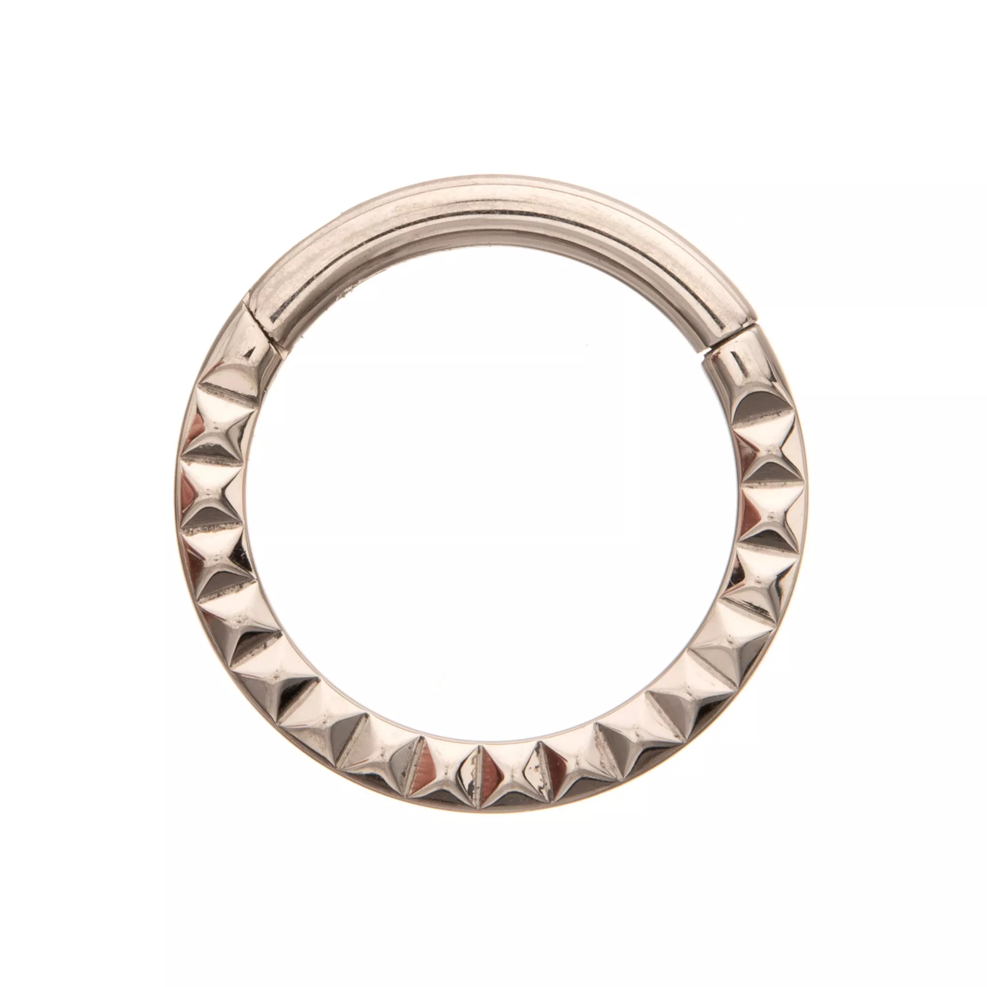 Pyramid Stud Titanium Hinged Septum Ring - 16 Gauge at Spencer's