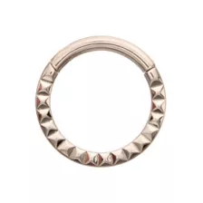 Pyramid Stud Titanium Hinged Septum Ring - 16 Gauge at Spencer's