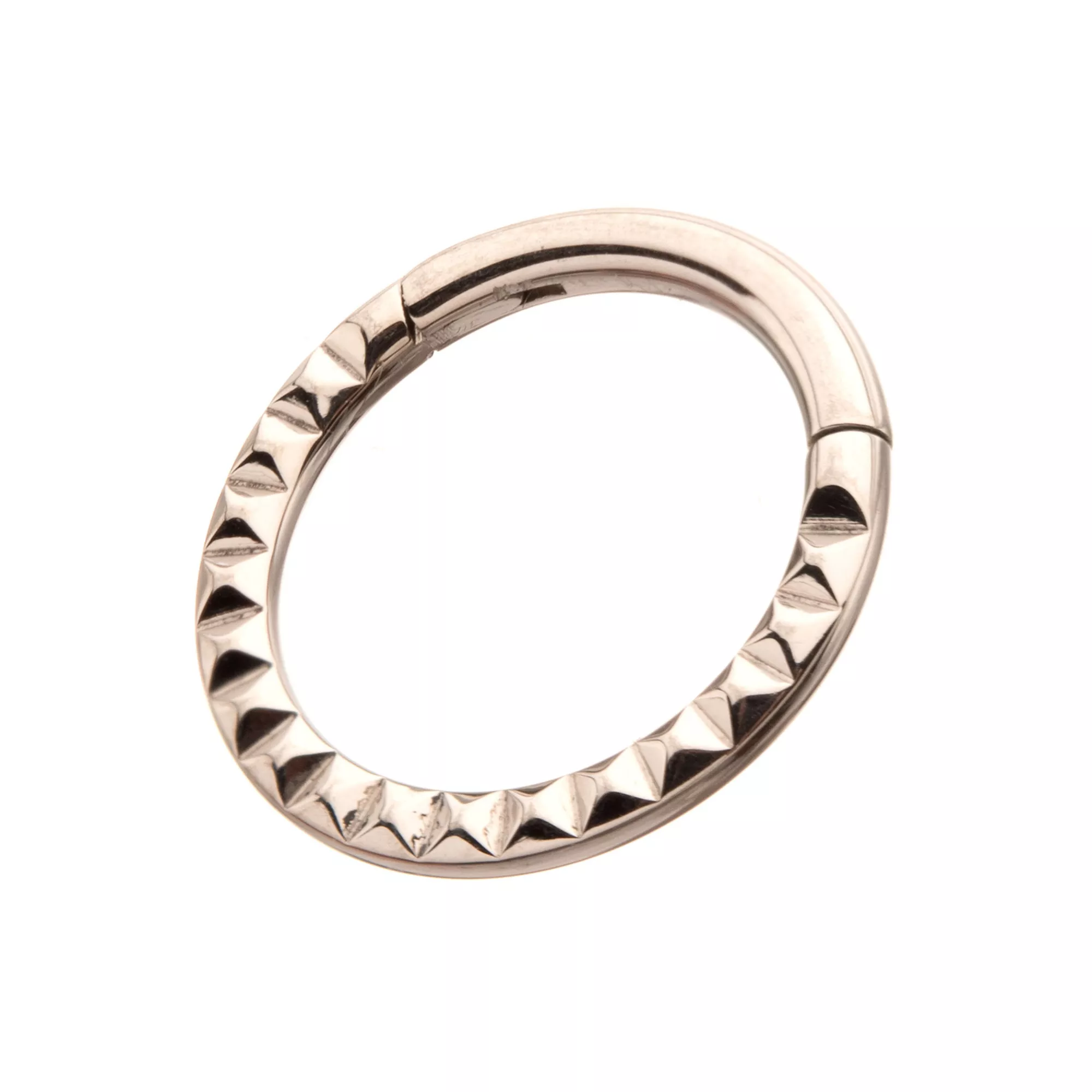 Pyramid Stud Titanium Hinged Septum Ring - 16 Gauge at Spencer's
