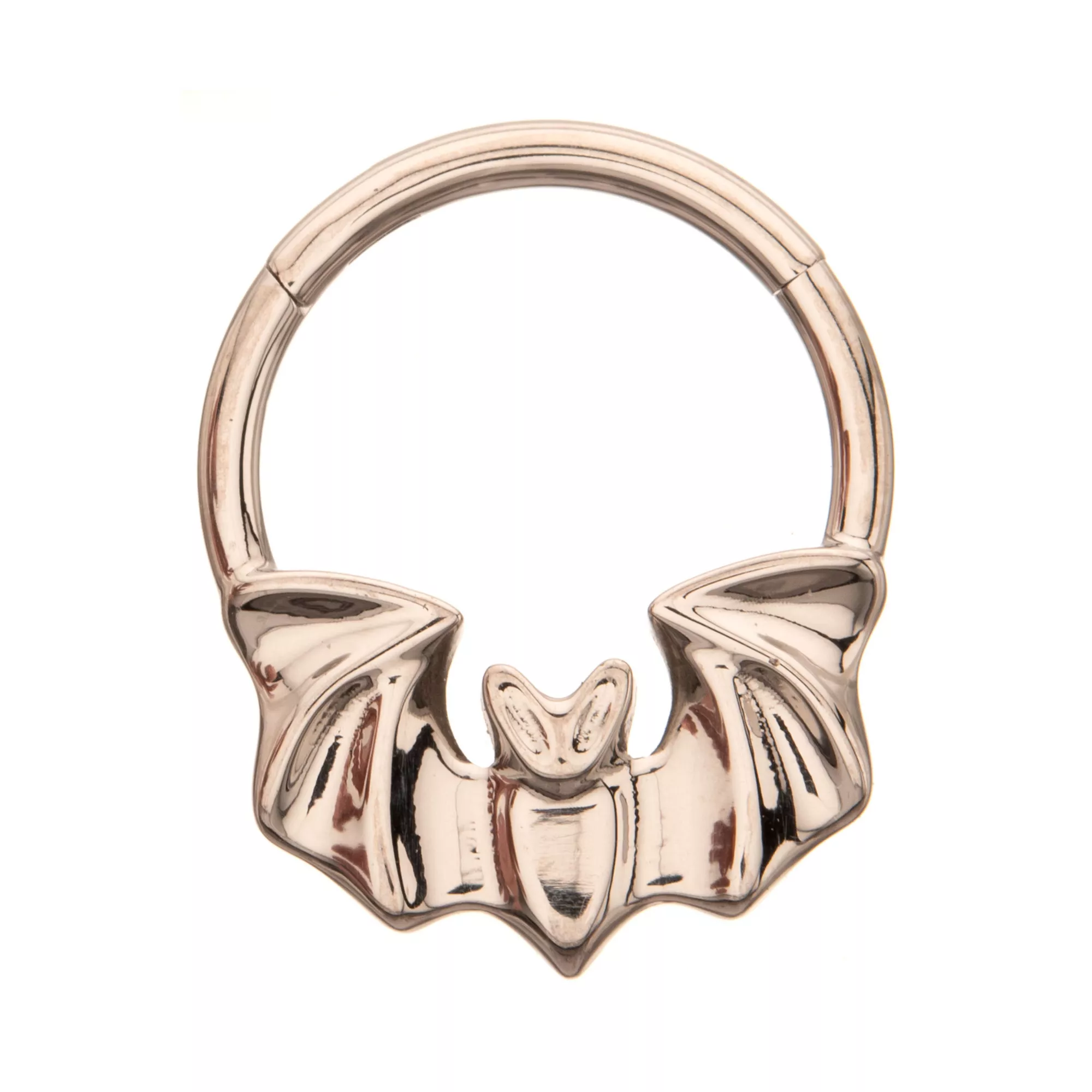 Flying Bat Titanium Hinged Septum Ring - 16 Gauge at Spencer's