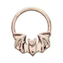 Flying Bat Titanium Hinged Septum Ring - 16 Gauge at Spencer's