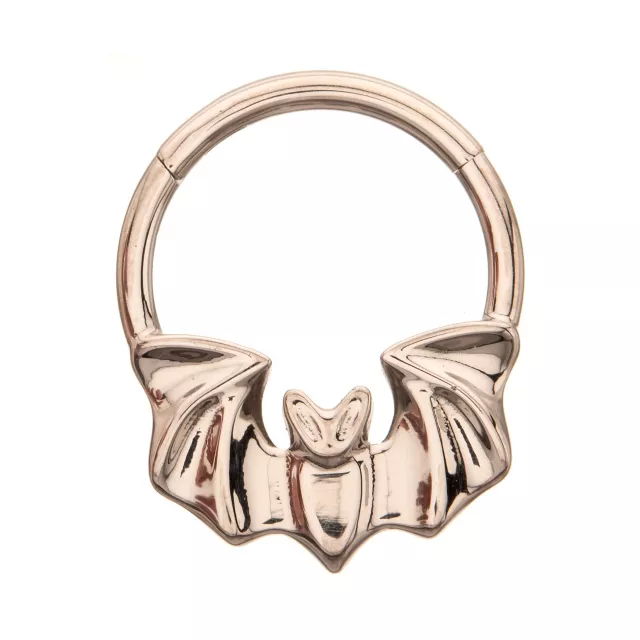 Flying Bat Titanium Hinged Septum Ring - 16 Gauge at Spencer's