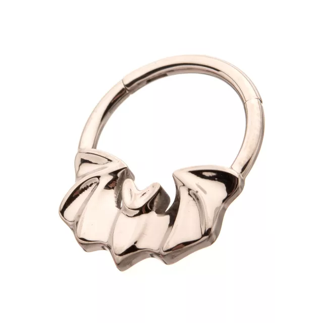 Flying Bat Titanium Hinged Septum Ring - 16 Gauge at Spencer's
