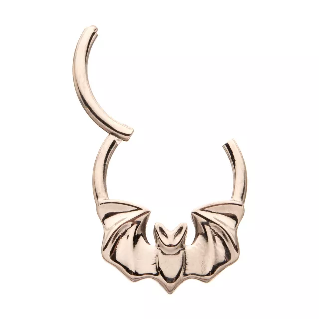 Flying Bat Titanium Hinged Septum Ring - 16 Gauge at Spencer's