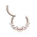 Pink CZ Titanium Hinged Septum Ring - 16 Gauge at Spencer's