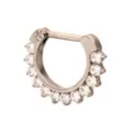 Titanium CZ Pronged Clicker Septum Ring - 16 Gauge at Spencer's