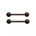 Black Titanium Internally Threaded Nipple Barbells - 14 Gauge at Spencer's