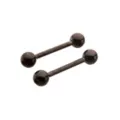 Black Titanium Internally Threaded Nipple Barbells - 14 Gauge at Spencer's