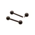 Black Titanium Internally Threaded Nipple Barbells - 14 Gauge at Spencer's