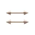 Silvertone Spiked Internally Threaded Nipple Barbells - 14 Gauge at Spencer's